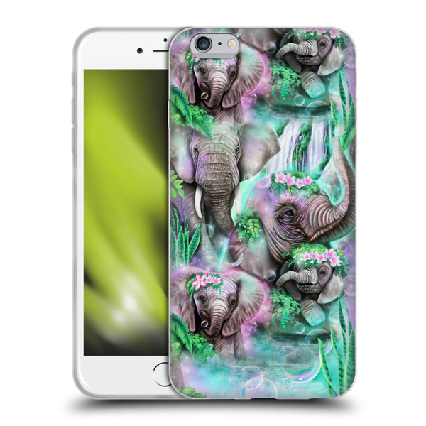 Sheena Pike Animals Daydream Elephants Lagoon Soft Gel Case for Apple iPhone 6 Plus / iPhone 6s Plus