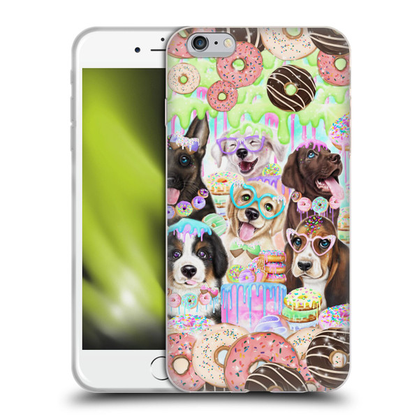 Sheena Pike Animals Puppy Dogs And Donuts Soft Gel Case for Apple iPhone 6 Plus / iPhone 6s Plus
