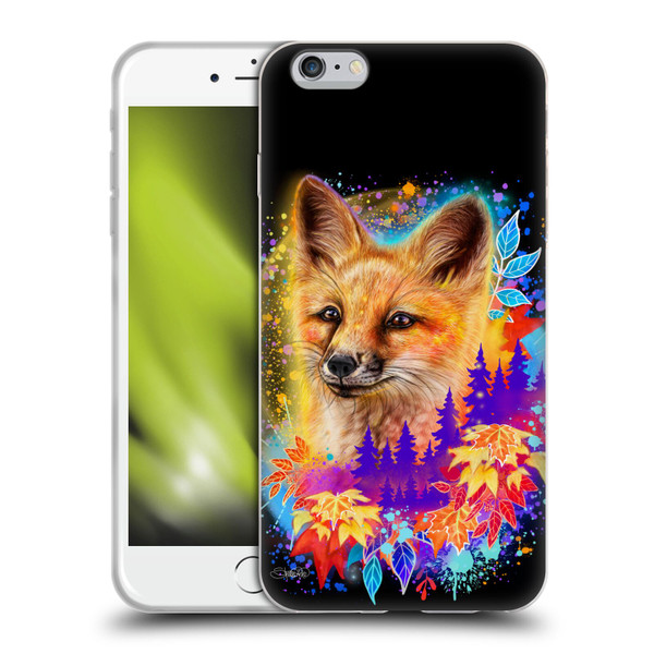 Sheena Pike Animals Red Fox Spirit & Autumn Leaves Soft Gel Case for Apple iPhone 6 Plus / iPhone 6s Plus