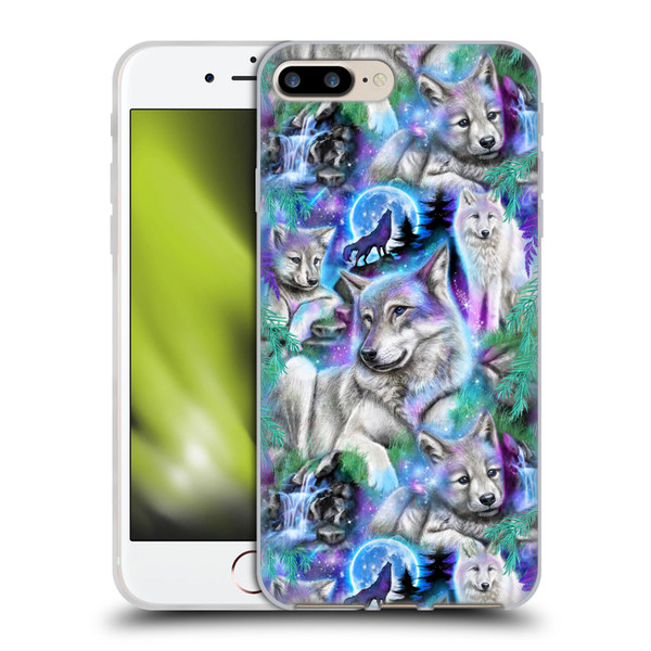 Sheena Pike Animals Daydream Galaxy Wolves Soft Gel Case for Apple iPhone 7 Plus / iPhone 8 Plus