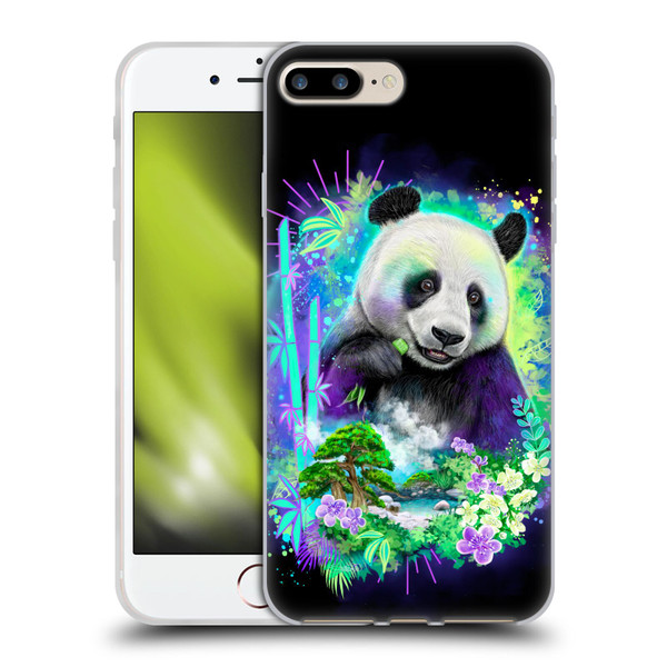 Sheena Pike Animals Rainbow Bamboo Panda Spirit Soft Gel Case for Apple iPhone 7 Plus / iPhone 8 Plus