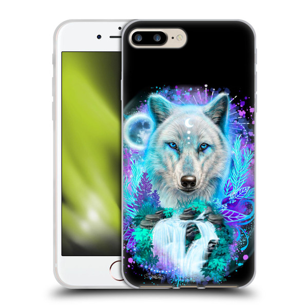 Sheena Pike Animals Winter Wolf Spirit & Waterfall Soft Gel Case for Apple iPhone 7 Plus / iPhone 8 Plus