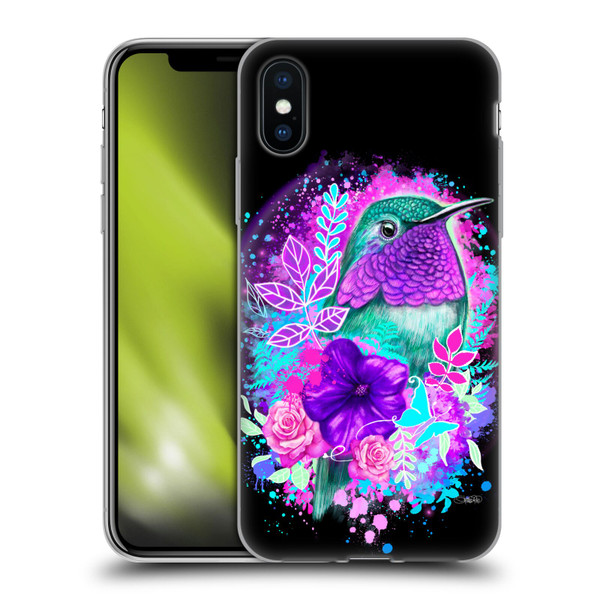 Sheena Pike Animals Purple Hummingbird Spirit Soft Gel Case for Apple iPhone X / iPhone XS