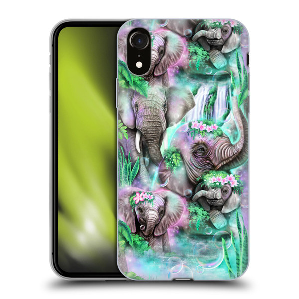 Sheena Pike Animals Daydream Elephants Lagoon Soft Gel Case for Apple iPhone XR