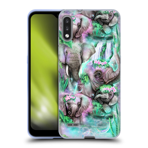 Sheena Pike Animals Daydream Elephants Lagoon Soft Gel Case for LG K22