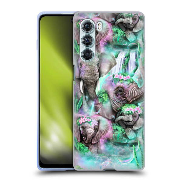 Sheena Pike Animals Daydream Elephants Lagoon Soft Gel Case for Motorola Edge S30 / Moto G200 5G
