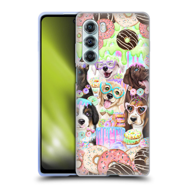 Sheena Pike Animals Puppy Dogs And Donuts Soft Gel Case for Motorola Edge S30 / Moto G200 5G
