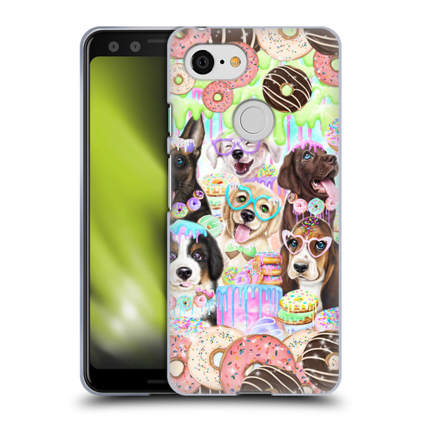 Sheena Pike Animals Puppy Dogs And Donuts Soft Gel Case for Google Pixel 3
