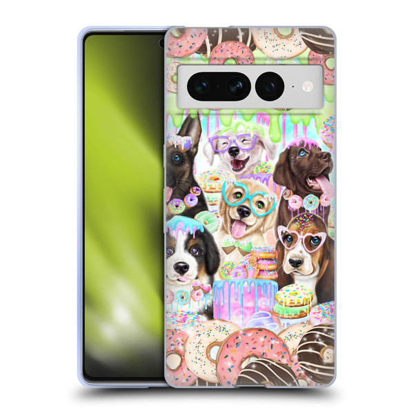 Sheena Pike Animals Puppy Dogs And Donuts Soft Gel Case for Google Pixel 7 Pro