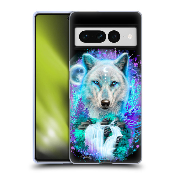 Sheena Pike Animals Winter Wolf Spirit & Waterfall Soft Gel Case for Google Pixel 7 Pro