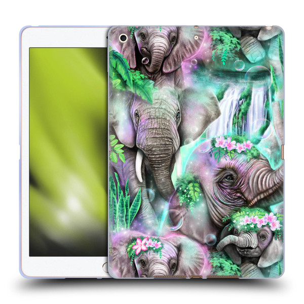 Sheena Pike Animals Daydream Elephants Lagoon Soft Gel Case for Apple iPad 10.2 2019/2020/2021