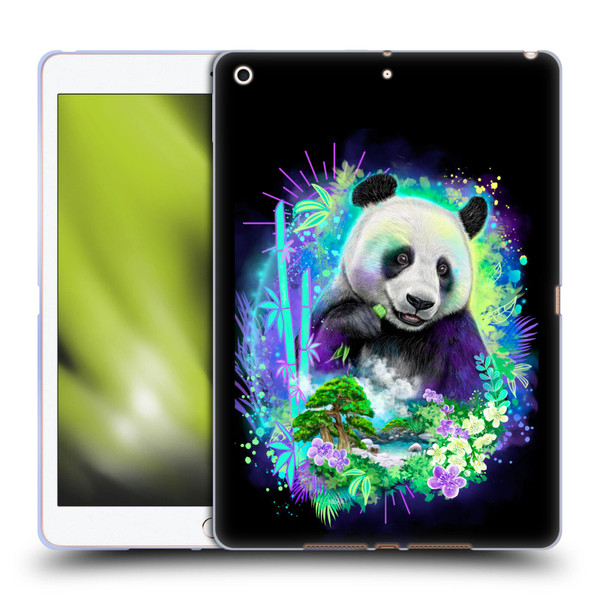 Sheena Pike Animals Rainbow Bamboo Panda Spirit Soft Gel Case for Apple iPad 10.2 2019/2020/2021