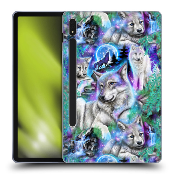 Sheena Pike Animals Daydream Galaxy Wolves Soft Gel Case for Samsung Galaxy Tab S8