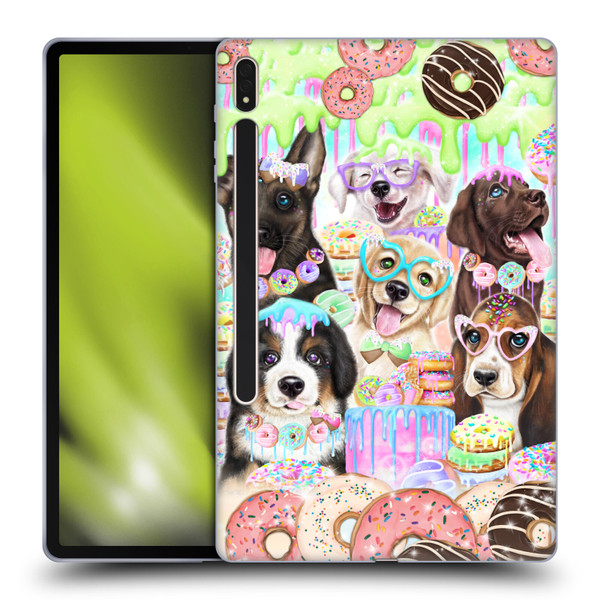 Sheena Pike Animals Puppy Dogs And Donuts Soft Gel Case for Samsung Galaxy Tab S8 Plus
