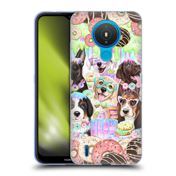 Sheena Pike Animals Puppy Dogs And Donuts Soft Gel Case for Nokia 1.4