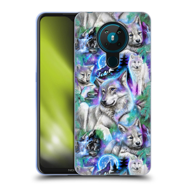 Sheena Pike Animals Daydream Galaxy Wolves Soft Gel Case for Nokia 5.3