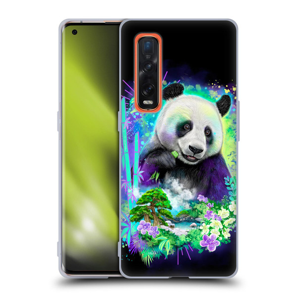 Sheena Pike Animals Rainbow Bamboo Panda Spirit Soft Gel Case for OPPO Find X2 Pro 5G