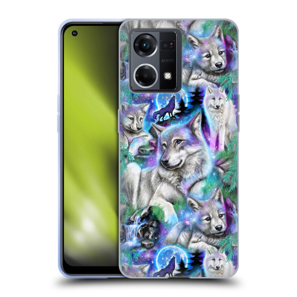 Sheena Pike Animals Daydream Galaxy Wolves Soft Gel Case for OPPO Reno8 4G