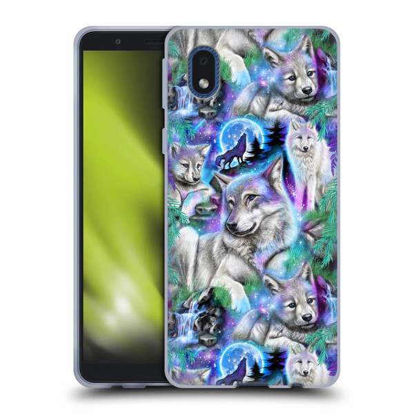 Sheena Pike Animals Daydream Galaxy Wolves Soft Gel Case for Samsung Galaxy A01 Core (2020)