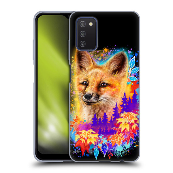 Sheena Pike Animals Red Fox Spirit & Autumn Leaves Soft Gel Case for Samsung Galaxy A03s (2021)