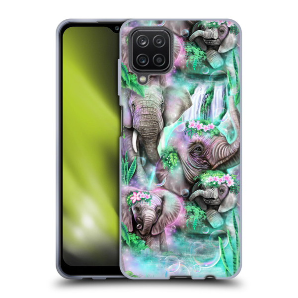 Sheena Pike Animals Daydream Elephants Lagoon Soft Gel Case for Samsung Galaxy A12 (2020)