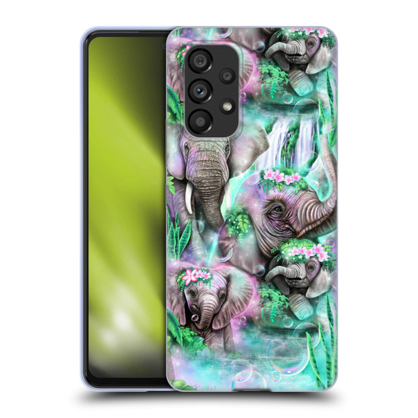 Sheena Pike Animals Daydream Elephants Lagoon Soft Gel Case for Samsung Galaxy A53 5G (2022)