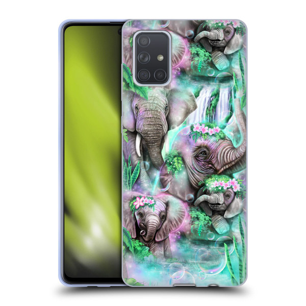 Sheena Pike Animals Daydream Elephants Lagoon Soft Gel Case for Samsung Galaxy A71 (2019)