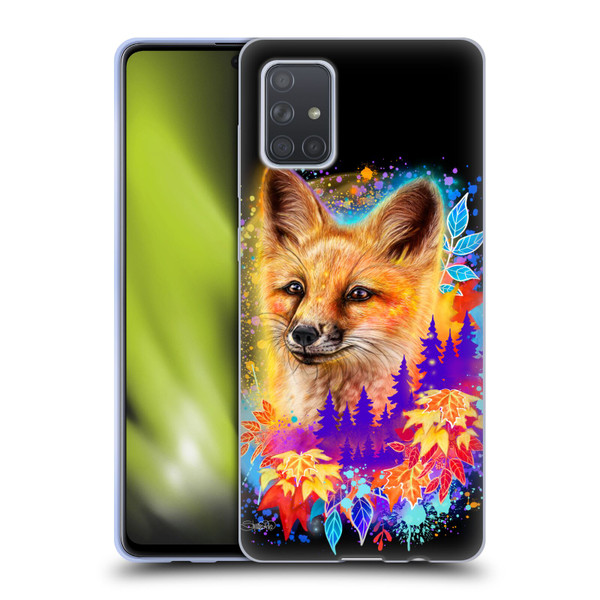 Sheena Pike Animals Red Fox Spirit & Autumn Leaves Soft Gel Case for Samsung Galaxy A71 (2019)