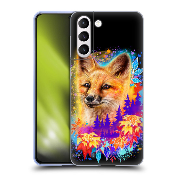 Sheena Pike Animals Red Fox Spirit & Autumn Leaves Soft Gel Case for Samsung Galaxy S21 5G