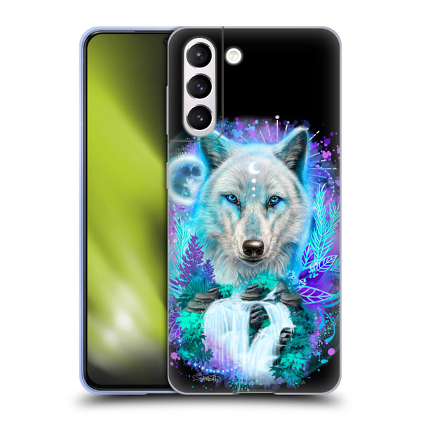 Sheena Pike Animals Winter Wolf Spirit & Waterfall Soft Gel Case for Samsung Galaxy S21 5G