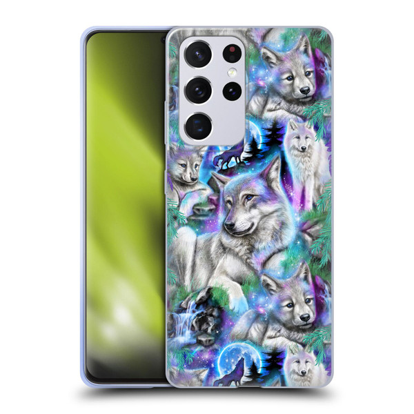 Sheena Pike Animals Daydream Galaxy Wolves Soft Gel Case for Samsung Galaxy S21 Ultra 5G
