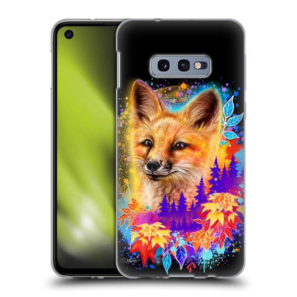 Sheena Pike Animals Red Fox Spirit & Autumn Leaves Soft Gel Case for Samsung Galaxy S10e