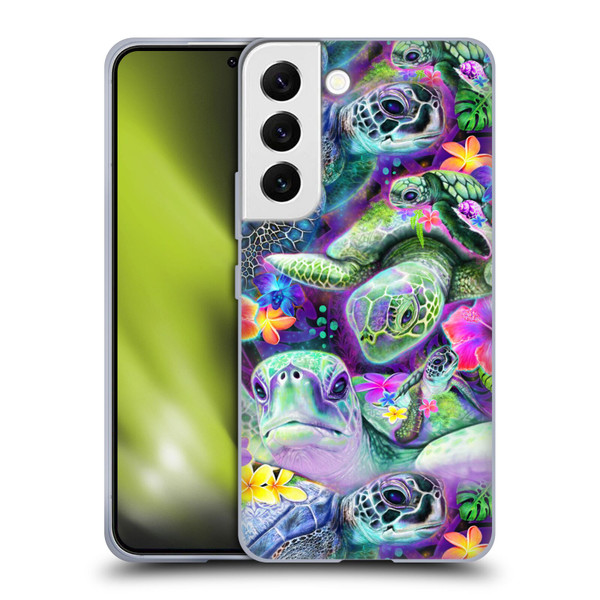 Sheena Pike Animals Daydream Sea Turtles & Flowers Soft Gel Case for Samsung Galaxy S22 5G