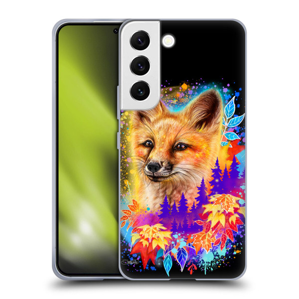 Sheena Pike Animals Red Fox Spirit & Autumn Leaves Soft Gel Case for Samsung Galaxy S22 5G