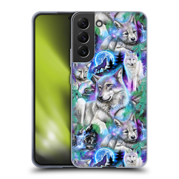 Sheena Pike Animals Daydream Galaxy Wolves Soft Gel Case for Samsung Galaxy S22+ 5G
