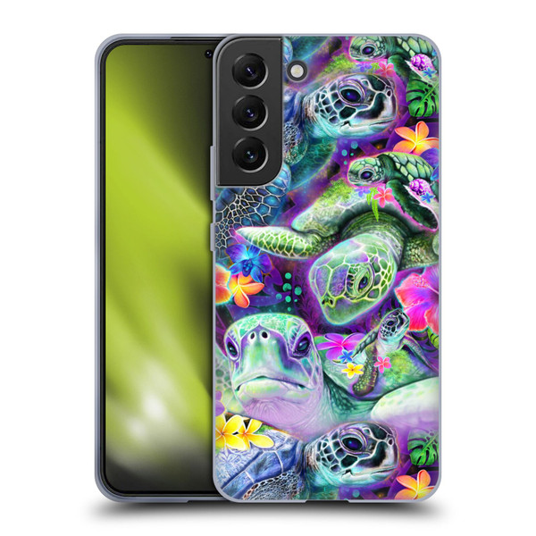 Sheena Pike Animals Daydream Sea Turtles & Flowers Soft Gel Case for Samsung Galaxy S22+ 5G
