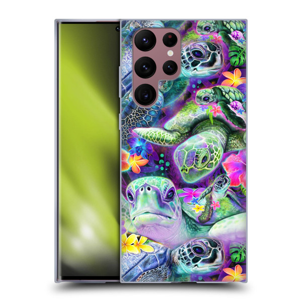 Sheena Pike Animals Daydream Sea Turtles & Flowers Soft Gel Case for Samsung Galaxy S22 Ultra 5G