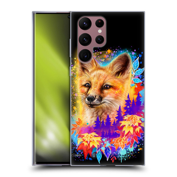 Sheena Pike Animals Red Fox Spirit & Autumn Leaves Soft Gel Case for Samsung Galaxy S22 Ultra 5G