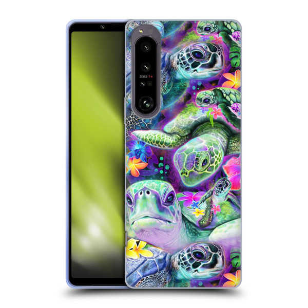 Sheena Pike Animals Daydream Sea Turtles & Flowers Soft Gel Case for Sony Xperia 1 IV