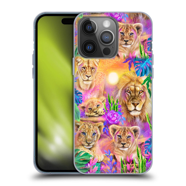 Sheena Pike Big Cats Daydream Lions And Cubs Soft Gel Case for Apple iPhone 14 Pro