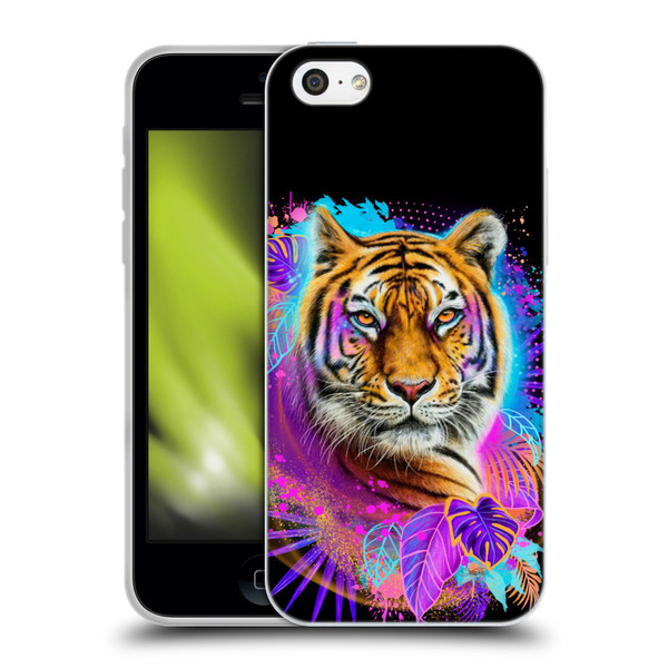 Sheena Pike Big Cats Tiger Spirit Soft Gel Case for Apple iPhone 5c