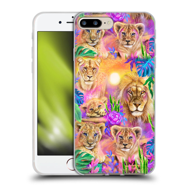 Sheena Pike Big Cats Daydream Lions And Cubs Soft Gel Case for Apple iPhone 7 Plus / iPhone 8 Plus