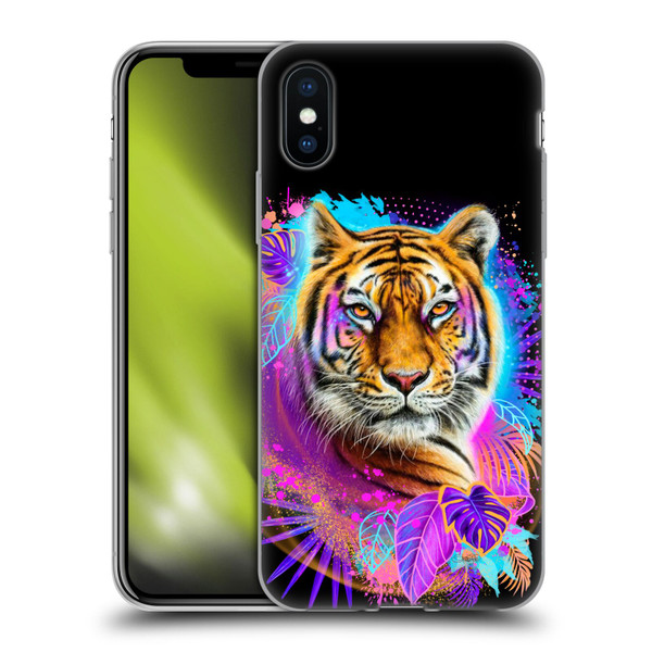 Sheena Pike Big Cats Tiger Spirit Soft Gel Case for Apple iPhone X / iPhone XS