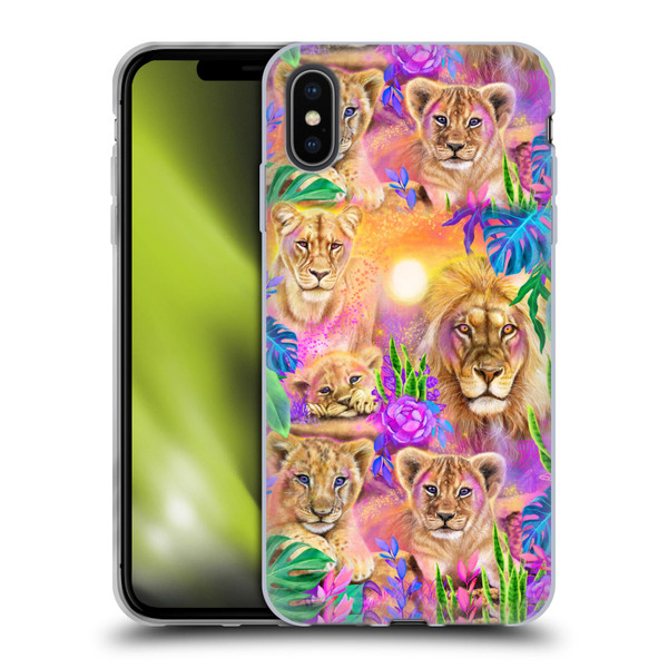 Sheena Pike Big Cats Daydream Lions And Cubs Soft Gel Case for Apple iPhone XS Max