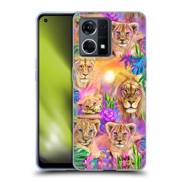 Sheena Pike Big Cats Daydream Lions And Cubs Soft Gel Case for OPPO Reno8 4G