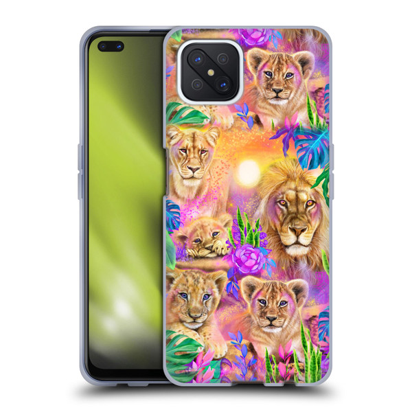 Sheena Pike Big Cats Daydream Lions And Cubs Soft Gel Case for OPPO Reno4 Z 5G