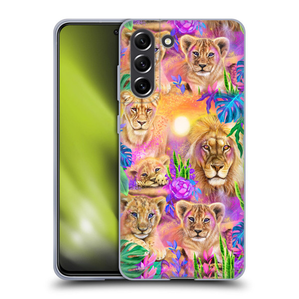 Sheena Pike Big Cats Daydream Lions And Cubs Soft Gel Case for Samsung Galaxy S21 FE 5G