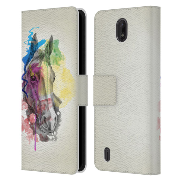 Mark Ashkenazi Animals Horse Leather Book Wallet Case Cover For Nokia C01 Plus/C1 2nd Edition