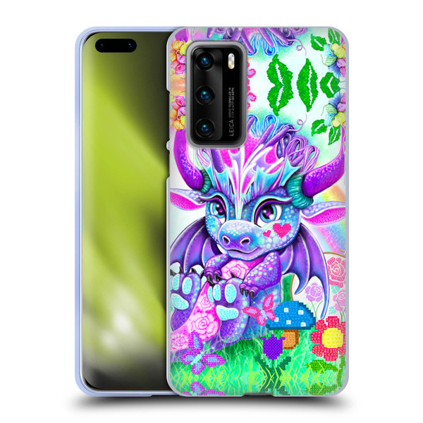 Sheena Pike Dragons Cross-Stitch Lil Dragonz Soft Gel Case for Huawei P40 5G