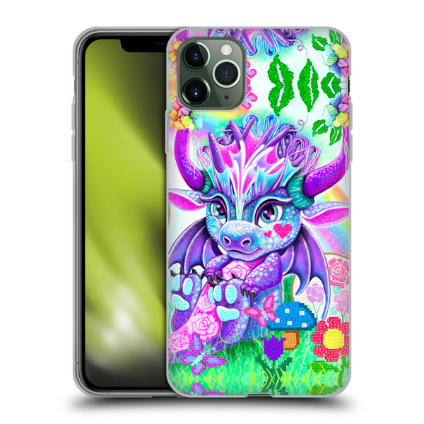Sheena Pike Dragons Cross-Stitch Lil Dragonz Soft Gel Case for Apple iPhone 11 Pro Max